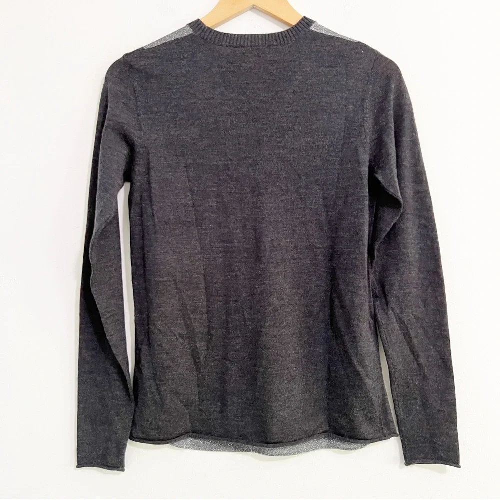 Tory Burch Silver Sparkly Sweater
